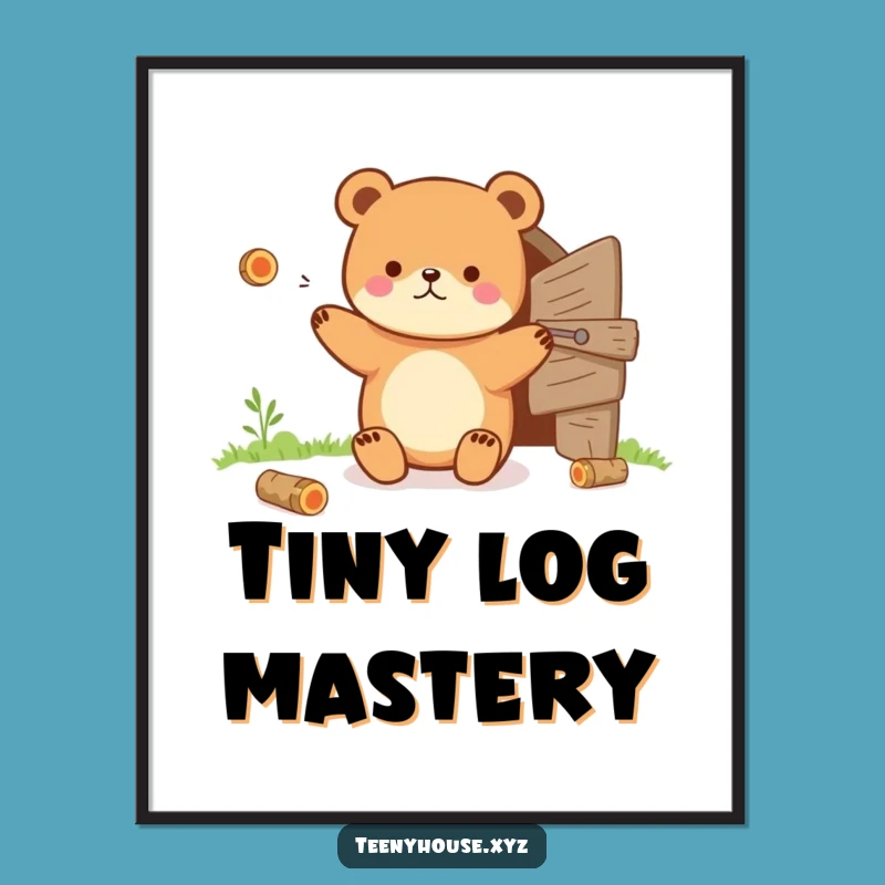 Funny Bear Digital Art: Juggling Act Print - Hilarious Instant Decor Gift