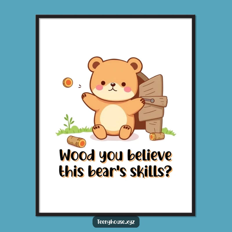 Funny Free Printable Wall Art: Juggling Bear, Downloadable Decor for Whimsical Spaces